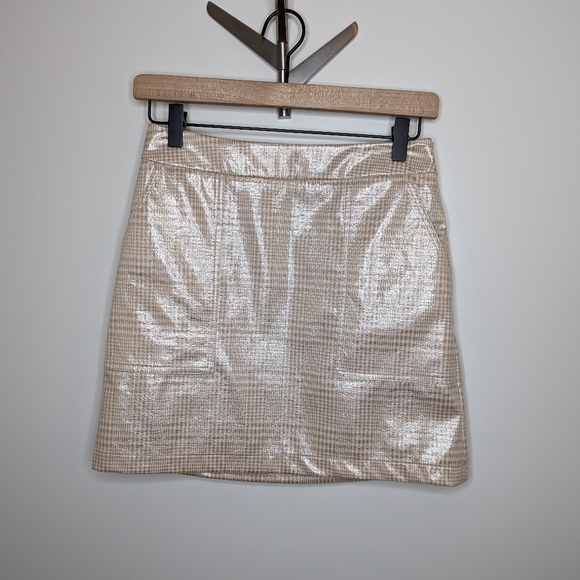 Fung Lan & Co Coated Mini Skirt Academia | Size 0 - Picture 2 of 5